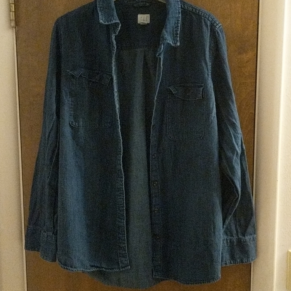 A New Day jean button down